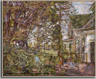 VIEW OF WEST SIDE OF HOUSE 2003-07 oil/canvas 40" x 47½"